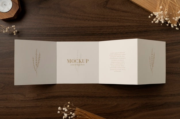 Brochure Mockup In Real Context Psd