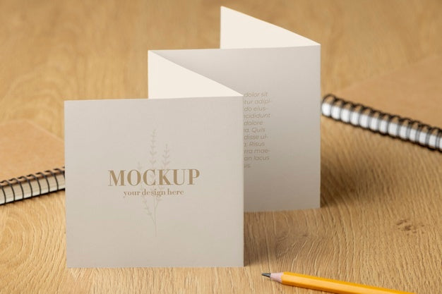 Brochure Mockup In Real Context Psd
