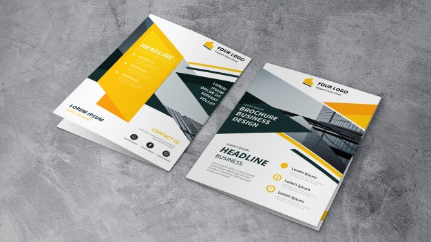 Brochure Mockup Of Two Psd