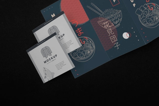 Brochure Mockup With Japanese Inspiration Psd