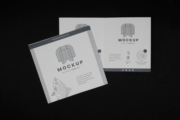 Brochure Mockup With Japanese Inspiration Psd