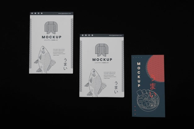 Brochure Mockup With Japanese Inspiration Psd