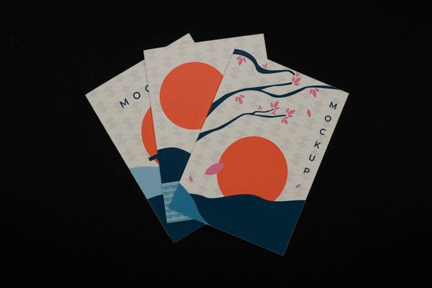 Brochure Mockup With Japanese Inspiration Psd