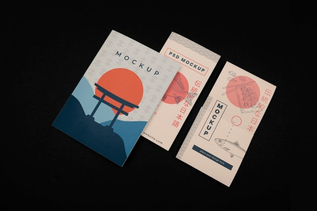 Brochure Mockup With Japanese Inspiration Psd