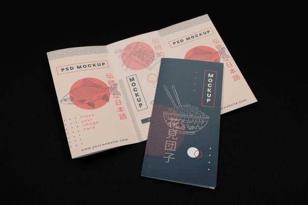 Brochure Mockup With Japanese Inspiration Psd