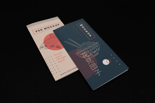 Brochure Mockup With Japanese Inspiration Psd