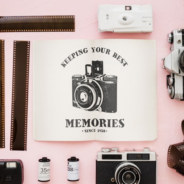 Brochure Mockup With Photography Concept Psd