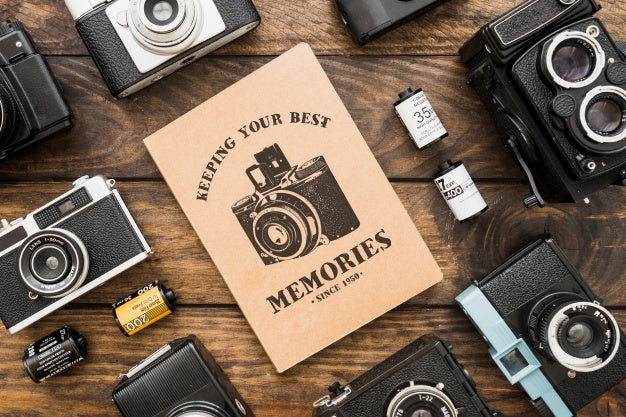 Brochure Mockup With Photography Concept Psd