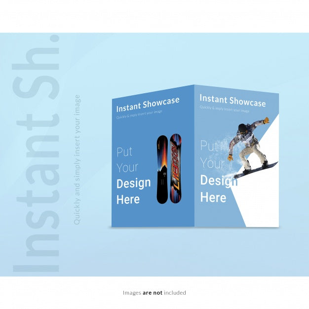 Brochure On Blue Background Mock Up Psd