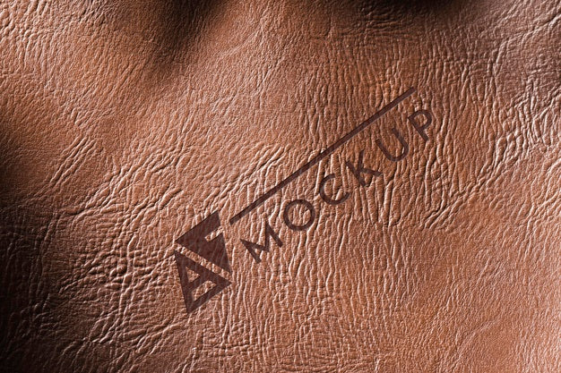Brown Leather Surface Mock-Up Psd