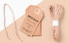 Brown Mock-Up Clothing Labels And Thread Psd