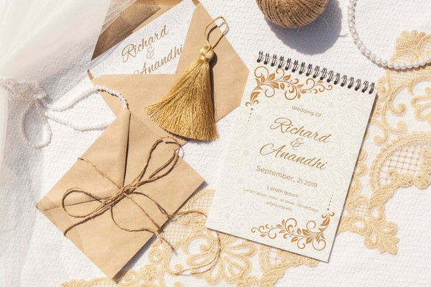 Brown Paper Envelopes Top View Psd