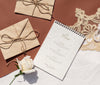 Brown Paper Envelopes With Rose And Notepad Psd