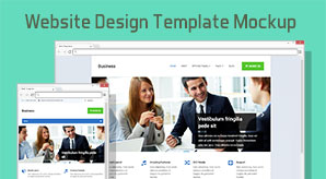 Browser / Website Design Template Mock Up Psd