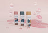 Bubbles And Cosmetic Container Arrangement Psd