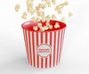Bucket With Popcorn Flying Mockup Psd