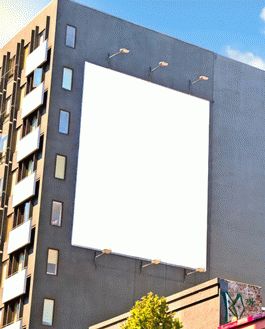 Building Wall Advertisement Billboard Mockup