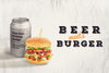 Burger And Beer Mock-Up Psd