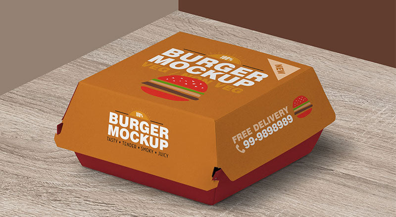 Burger Packaging Mockup Psd