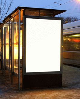 Bus Stop Advertising Billboard Mockup
