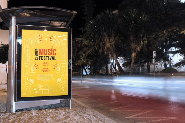 Bus Stop Billboard Mockup Psd