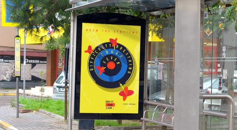 Bus Stop Mupi Mockup Psd