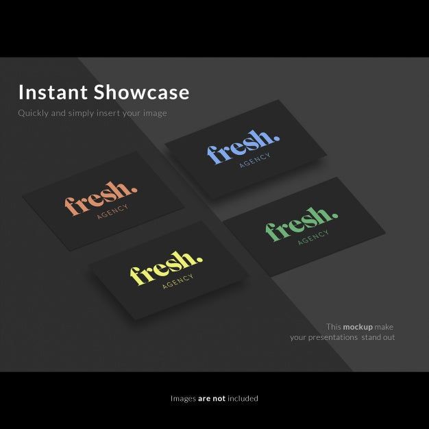 Busines Card On Black Background Mock Up Psd