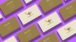 Business Card Design Template & Mock-Up Psd File