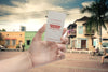 Empty White Business Card in Hand (Mockup)