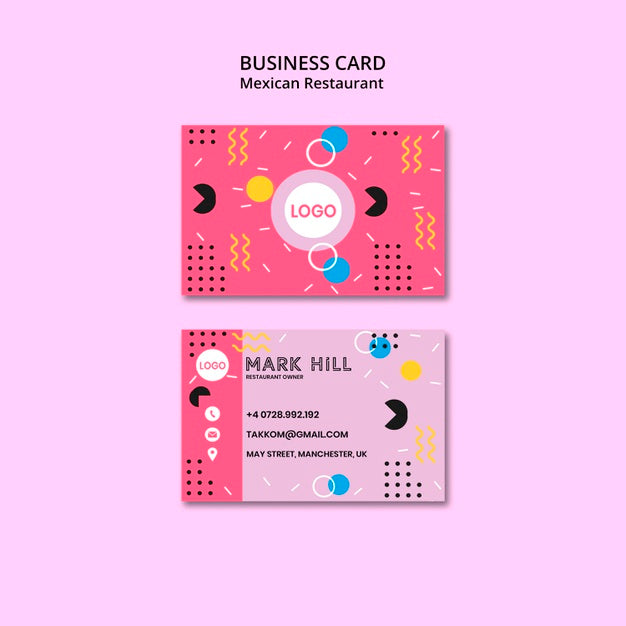 Business Card Mexican Food Psd