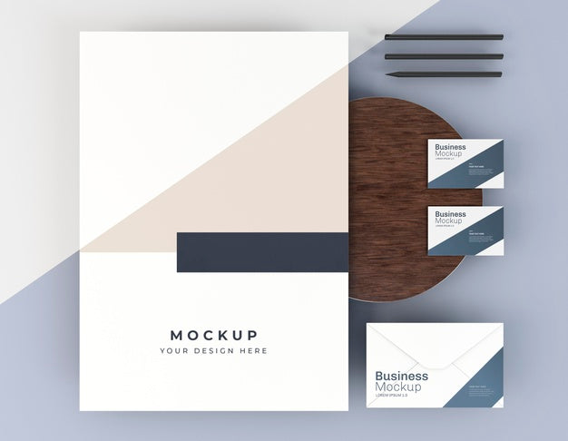 Business Card Mock-Up And Poster Psd
