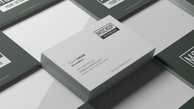 Business Card Mock-Up Arrangement Psd