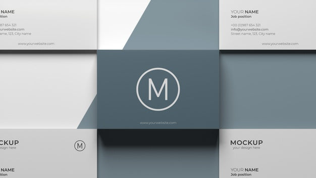 Business Card Mock-Up Arrangement Psd