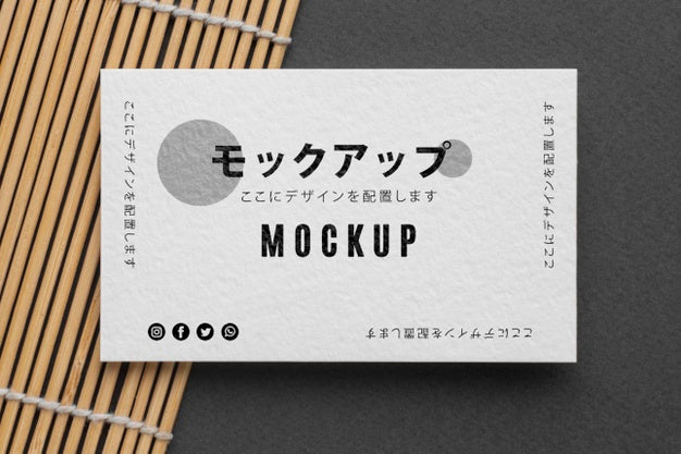 Business Card Mock-Up Composition Psd