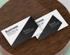 Business Card Mock-Up On Wooden Board Psd