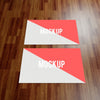 Business Card Mock Up On Wooden Floor Psd