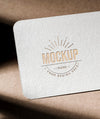 Business Card Mock-Up With Texture Psd