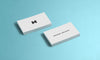 Business Card Mockups with Blue Background