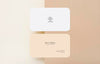 Business Card Mockup, Front And Back Side, Flat Lay Psd