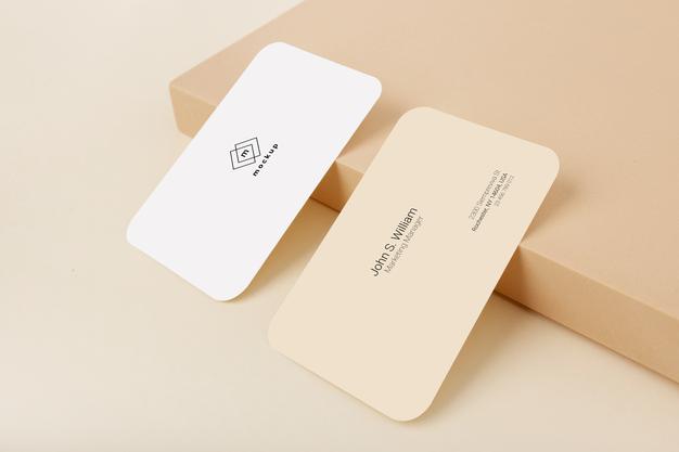 Business Card Mockup, Front And Back Side Psd
