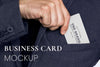Business Card Mockup In A Businessman Hand Psd