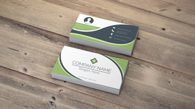 Business Card Mockup In Eco Style Psd