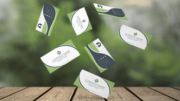 Business Card Mockup In Eco Style Psd
