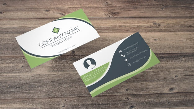 Business Card Mockup In Eco Style Psd