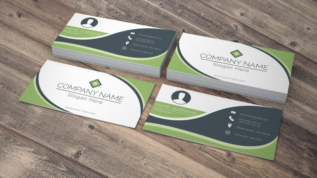 Business Card Mockup In Eco Style Psd