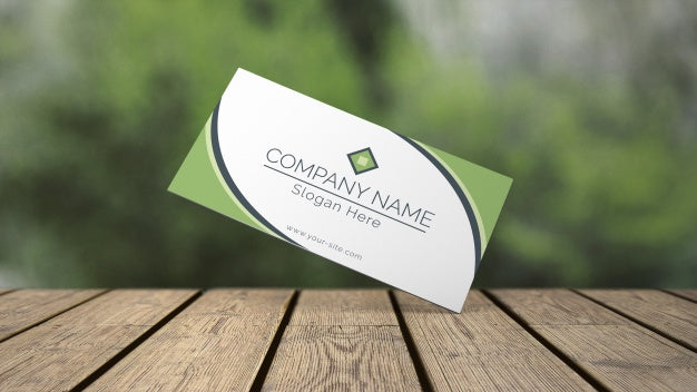 Business Card Mockup In Eco Style Psd
