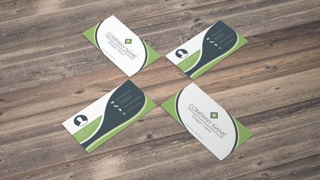 Business Card Mockup In Eco Style Psd