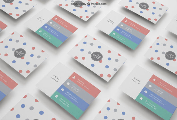 Business Card Mockup Of Many Stacks Psd