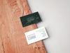 Business Card Mockup On A Wooden Board