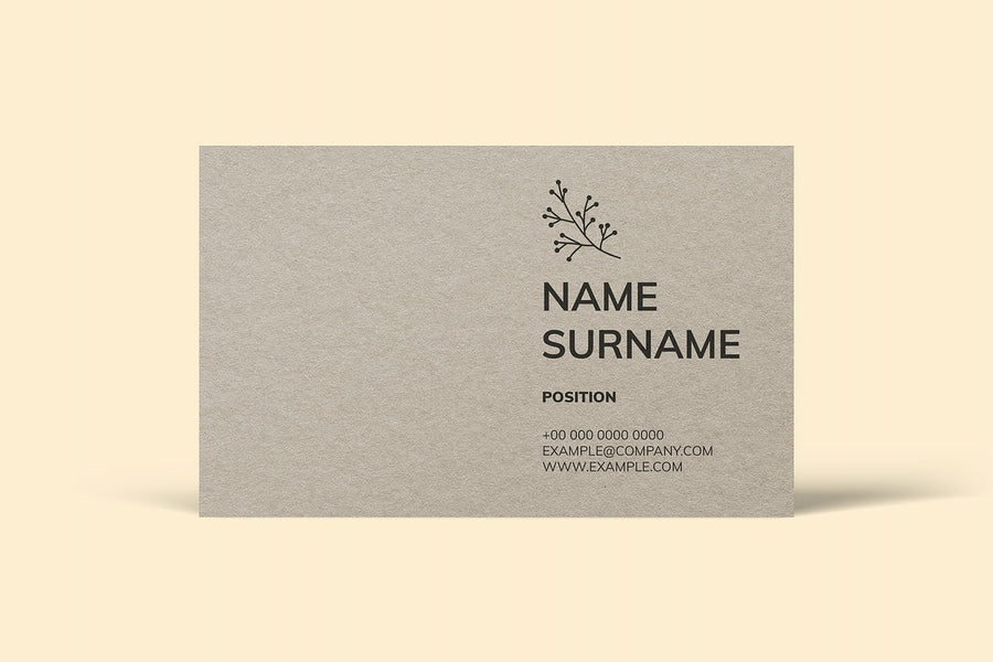 Business Card Mockup Psd In Beige Tone
